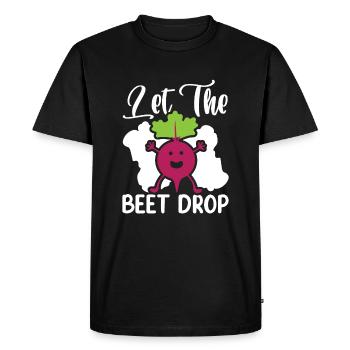 Let The Beet Drop Légumes de betterave pour les végétaliens - T-shirt Premium bio Homme - noir - Devant - Nico (187cm)
