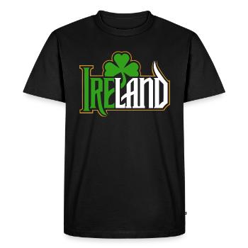 Irlande - Bonne Saint-Patrick - Shamrock - T-shirt Premium bio Homme - noir - Devant - Nico (187cm)
