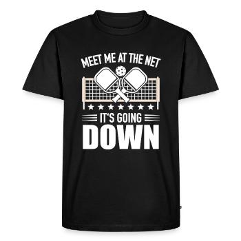 Joueur de pickleball Dinkball Jouer au paddleball - T-shirt Premium bio Homme - noir - Devant - Nico (187cm)