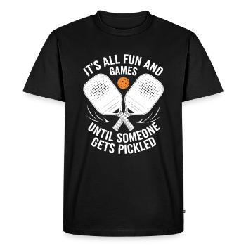 Joueur de pickleball Paddleball Game Fun Gift - T-shirt Premium bio Homme - noir - Devant - Nico (187cm)