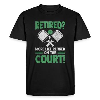 Grand-père Joueur de pickleball Retraite Retraite Paddleball - T-shirt Premium bio Homme - noir - Devant - Nico (187cm)