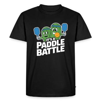 Pickleball Player Dinkball Paddle Cucumber Design - Men's Premium Organic T-Shirt - black - Front - Nico (187cm)