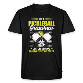 Mamie Pickleball Joueur Dinking Team Cadeau - T-shirt Premium bio Homme - noir - Devant - Nico (187cm)