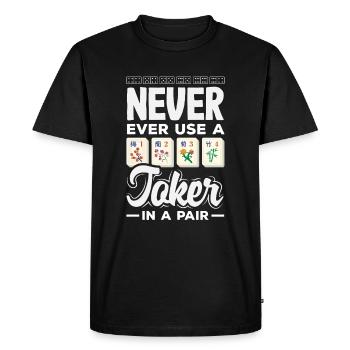 Drôle Mahjong Gamer Cadeau Ma Jiang - T-shirt Premium bio Homme - noir - Devant - Nico (187cm)