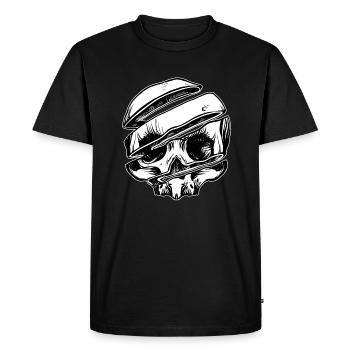 Tranche de crâne - T-shirt Premium bio Homme - noir - Devant - Nico (187cm)