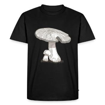 Champignons Science - Forêt de dons de biologie - T-shirt Premium bio Homme - noir - Devant - Nico (187cm)