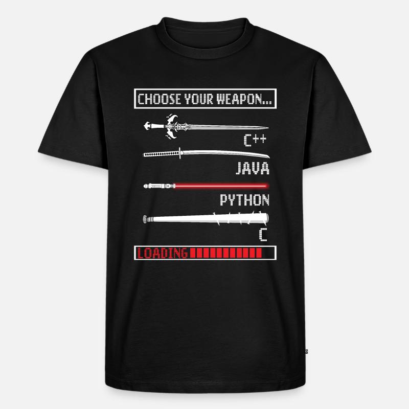 Programmierer Geschenk Java C Programmierung - Männer Premium Bio T-Shirt - Schwarz
