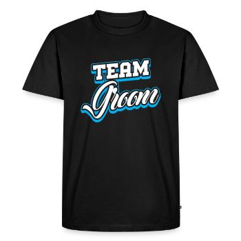 TEAM GROOM GROOM – Bachelor Party JGA Celebration - Men's Premium Organic T-Shirt - black - Front - Nico (187cm)