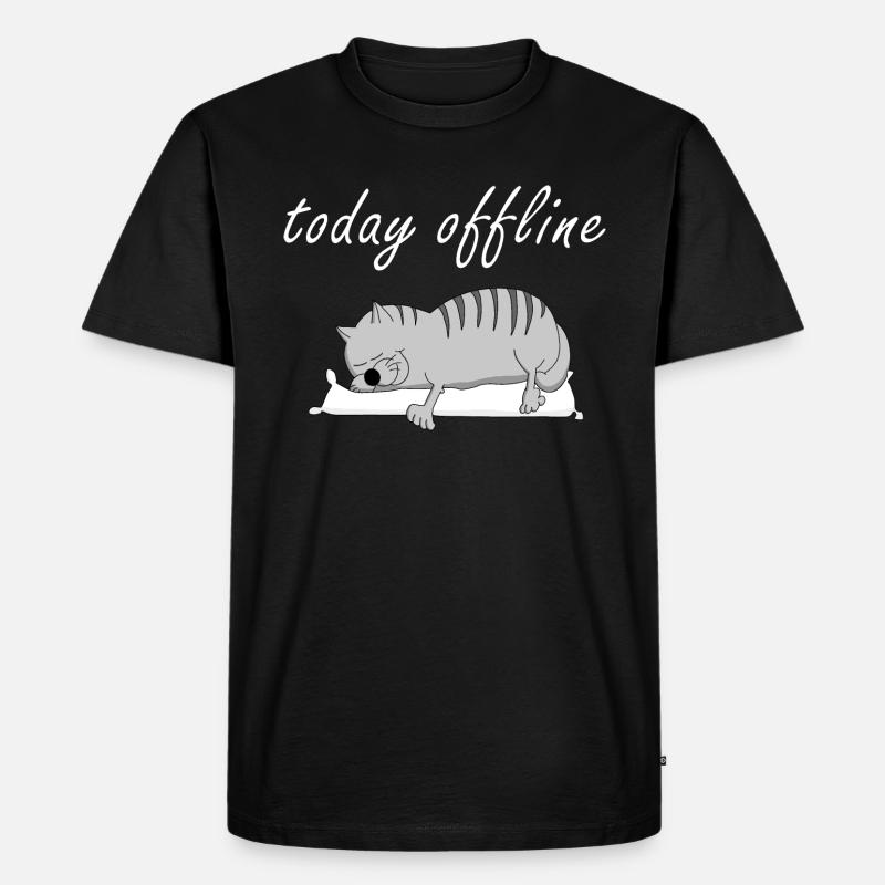 today offline - Männer Premium Bio T-Shirt - Schwarz
