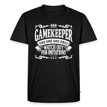 gamekeeper the one and only - Men's Premium Organic T-Shirt - black - Front - Nico (187cm)