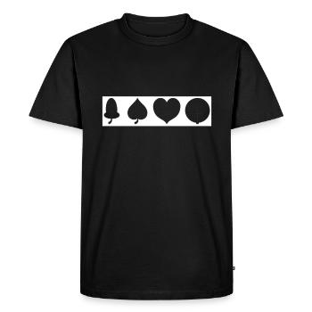 Sheep's Head Bavarian Card Game Solo Gift - Men's Premium Organic T-Shirt - black - Front - Nico (187cm)
