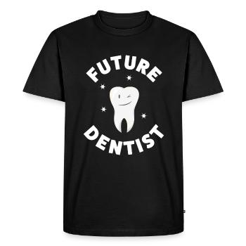 Cadeau de dent dentaire mignon futur dentiste - T-shirt Premium bio Homme - noir - Devant - Nico (187cm)