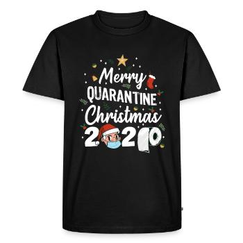 Joyeux Noël 2020 en quarantaine - T-shirt Premium bio Homme - noir - Devant - Nico (187cm)