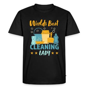 Meilleur cadeau de ménage pour femme de ménage - T-shirt Premium bio Homme - noir - Devant - Nico (187cm)
