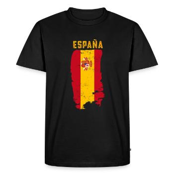 España Vintage spanish flag for Spain Lovers - Men's Premium Organic T-Shirt - black - Front - Nico (187cm)