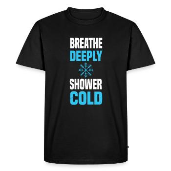 Bain de glace Douches froides Sur glace nage en bonne santé - T-shirt Premium bio Homme - noir - Devant - Nico (187cm)