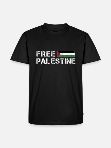 Palestine libre Gaza Drapeau arabe - T-shirt Premium bio Homme - noir