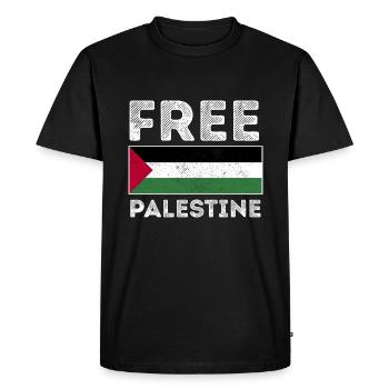 Free Gaza Palestine Flag Arabe Cadeau - T-shirt Premium bio Homme - noir - Devant - Nico (187cm)