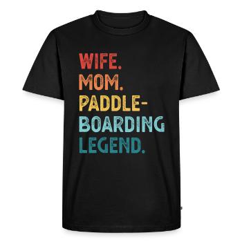 Femme Maman Paddleboarding Légende SUP Cadeau pour les femmes - T-shirt Premium bio Homme - noir - Devant - Nico (187cm)