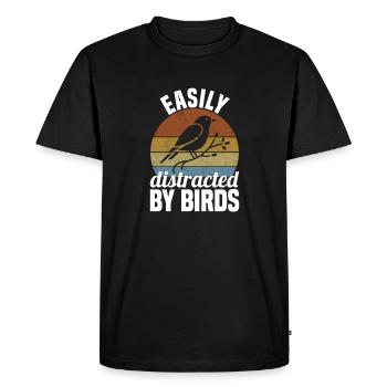 Bird Watching Birds Observer Bird - Men's Premium Organic T-Shirt - black - Front - Nico (187cm)