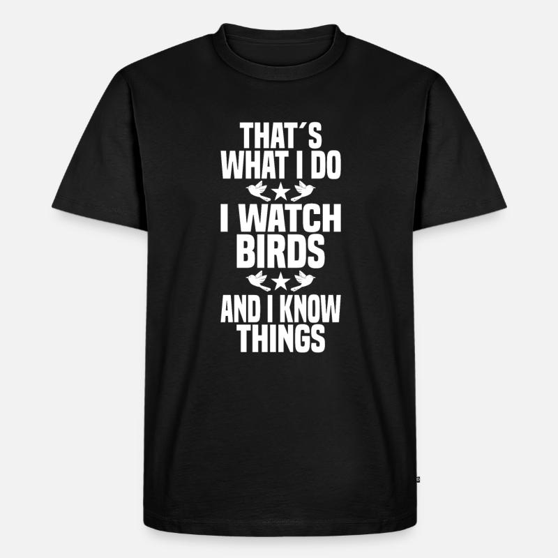 Observation des oiseaux Oiseaux Observateurs - T-shirt Premium bio Homme - noir
