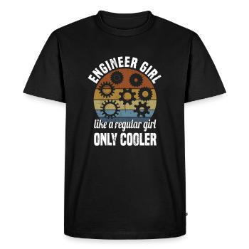 Train Engineer Girls Train Rails - Men's Premium Organic T-Shirt - black - Front - Nico (187cm)
