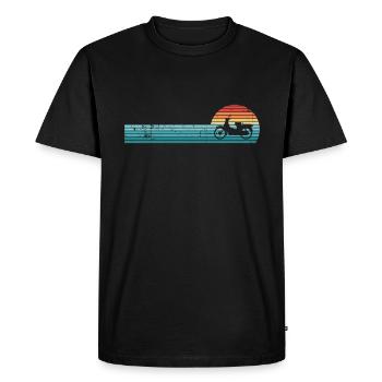 Vintage Moped Retro Sunset Cadeau - T-shirt Premium bio Homme - noir - Devant - Nico (187cm)