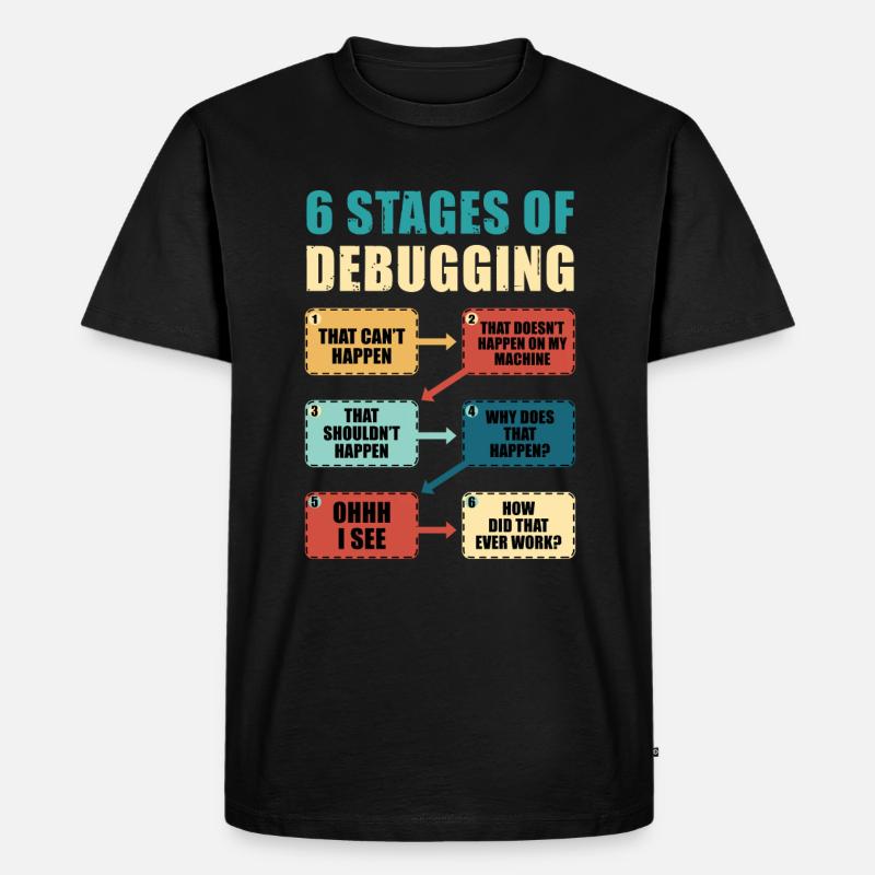 Programmieren Debugging Lustiges Programmierergeschenk - Männer Premium Bio T-Shirt - Schwarz