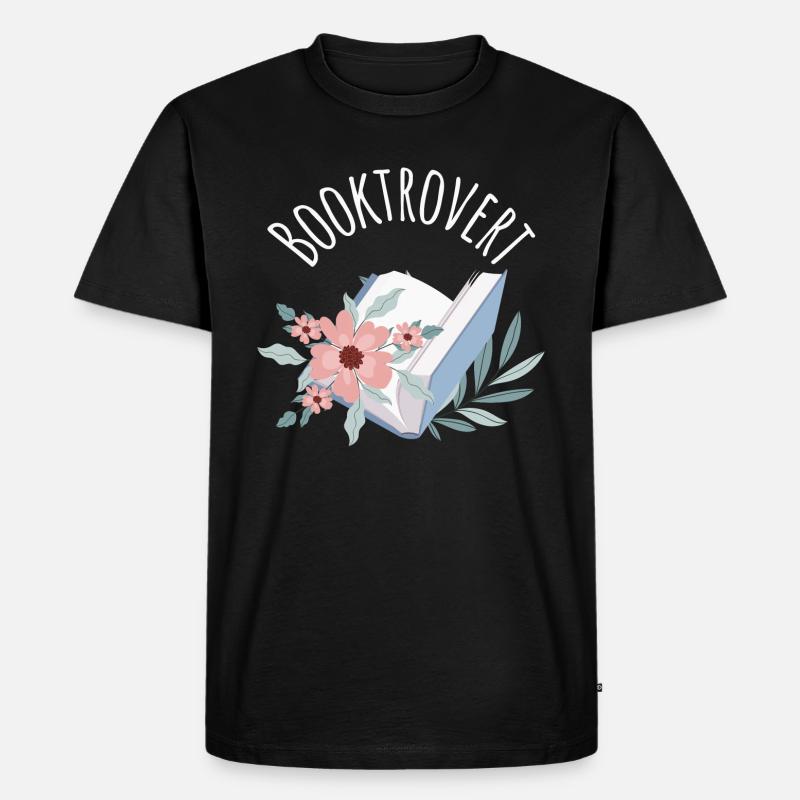 Bücher - Männer Premium Bio T-Shirt - Schwarz