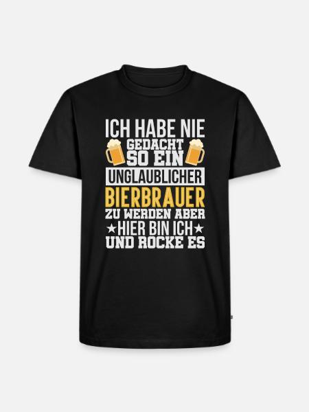 Unglaublicher Bierbrauer - Männer Premium Bio T-Shirt - Schwarz