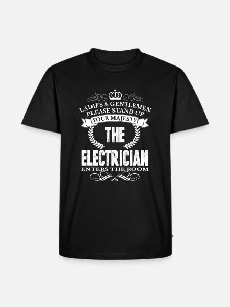Electrician - Your Majesty - Men's Premium Organic T-Shirt - black