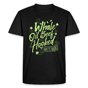 "Well I'll be.." - Whale Oil Beef Hooked print - Men's Premium Organic T-Shirt - black - Front - Nico (187cm)