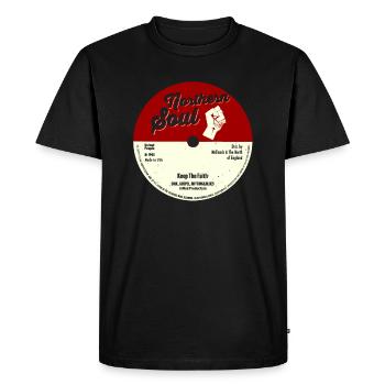 Northern Soul graphic - Keep The Faith Tee - Mod - Men's Premium Organic T-Shirt - black - Front - Nico (187cm)