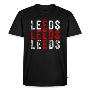 | de conception de Leeds | graphique du drapeau de Leeds England Royaume-Uni - T-shirt Premium bio Homme - noir - Devant - Nico (187cm)
