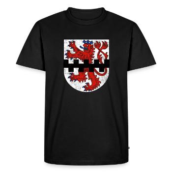 Leverkusen graphic Wappen Coat of Arms - Men's Premium Organic T-Shirt - black - Front - Nico (187cm)