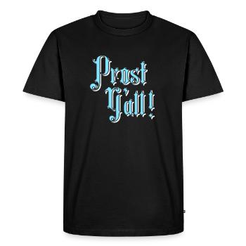 Prost Y'All product - Funny German - Men's Premium Organic T-Shirt - black - Front - Nico (187cm)