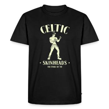 | de produits Skinheads celtiques Irlandais / Écossais - T-shirt Premium bio Homme - noir - Devant - Nico (187cm)