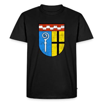 Moenchengladbac Wappen Coat of Arms design - Men's Premium Organic T-Shirt - black - Front - Nico (187cm)