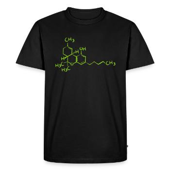 Cadeau de formule de cannabis de molécule de cannabis et de chanvre - T-shirt Premium bio Homme - noir - Devant - Nico (187cm)