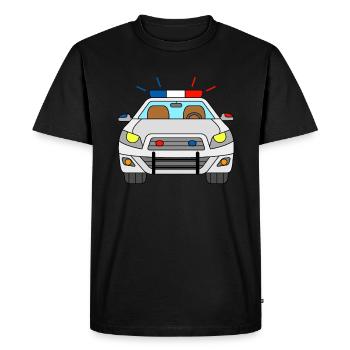 Véhicule de police - T-shirt Premium bio Homme - noir - Devant - Nico (187cm)