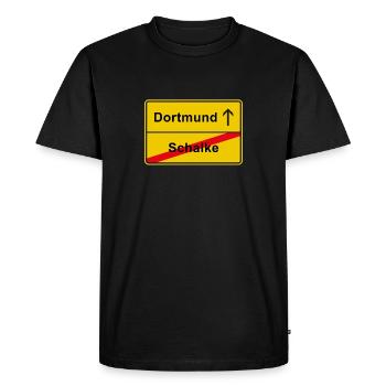 Dortmund anti Schalke Herne West Derby ville signe - T-shirt Premium bio Homme - noir - Devant - Nico (187cm)