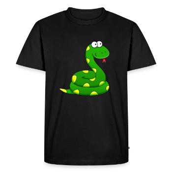 Serpent - T-shirt Premium bio Homme - noir - Devant - Nico (187cm)