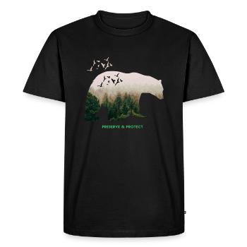 Nature conservation protection de l'environnement protection du climat cadeau - T-shirt Premium bio Homme - noir - Devant - Nico (187cm)