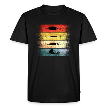 Pêche Pêche pêche poissons pêche cadeau de pêche - T-shirt Premium bio Homme - noir - Devant - Nico (187cm)