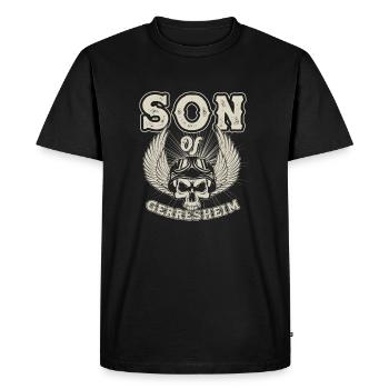 Son of Gerresheim Düsseldorfer Sons gift - Men's Premium Organic T-Shirt - black - Front - Nico (187cm)