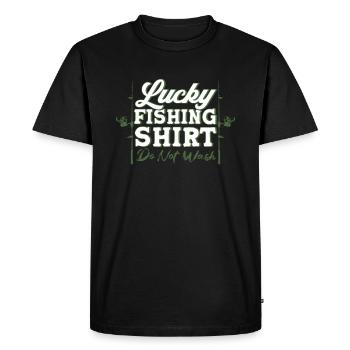 Cadeau de poisson pêcheur pêcheur pêcheur - T-shirt Premium bio Homme - noir - Devant - Nico (187cm)