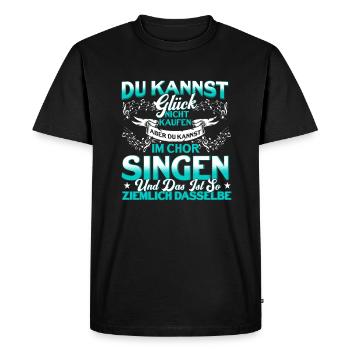 Chor Singen Sänger Chormitglied Geschenk - Männer Premium Bio T-Shirt - Schwarz - Vorne - Nico (187cm)