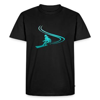 Ski ski ski ski vacances de vacances - T-shirt Premium bio Homme - noir - Devant - Nico (187cm)