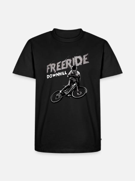 Freeride Downhill Mountain Biker Gift - Men's Premium Organic T-Shirt - black