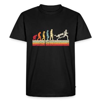 Rugby Ball Sport Player Evolution Rugby Team - T-shirt Premium bio Homme - noir - Devant - Nico (187cm)